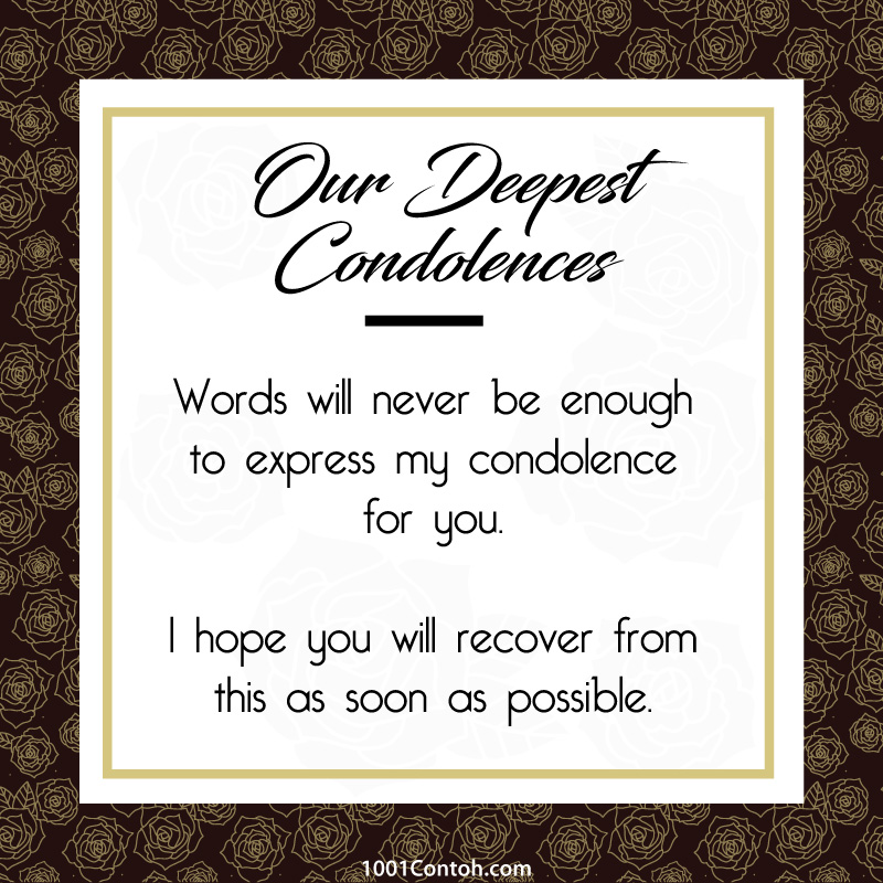 Wish Condolences Archives 1001 Contoh