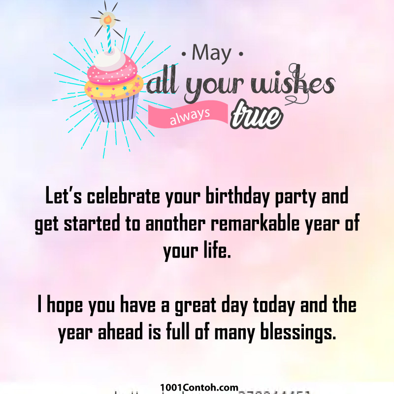 Wishes Happy Birthday and Messages Online - 1001 Contoh