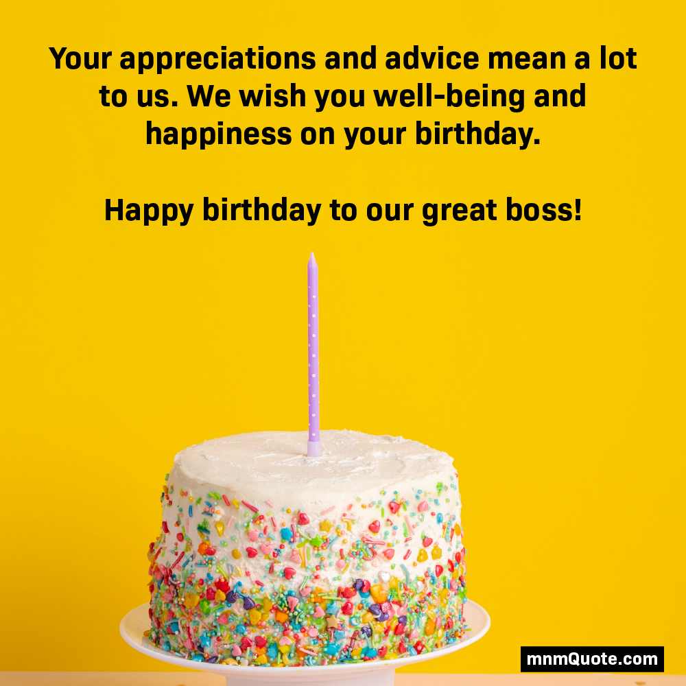 Images, Messages & Status -Birthday wishes to boss Quotes - 1001 Contoh