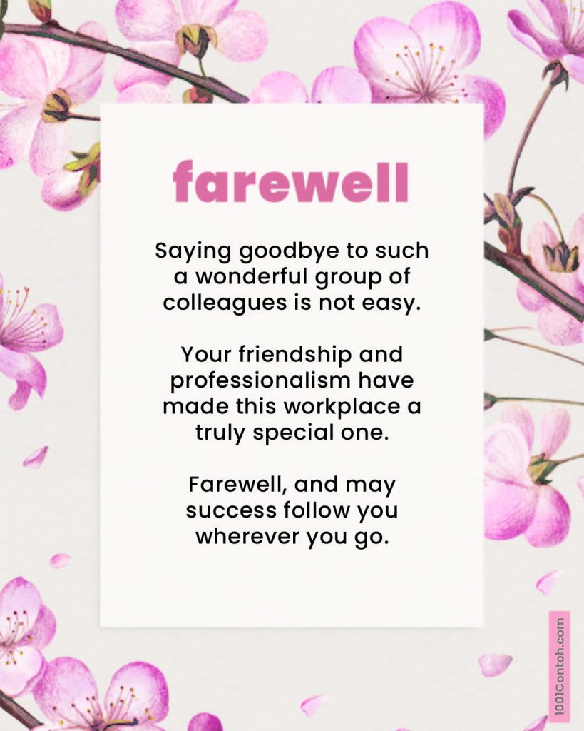 180 Farewell Message to Colleagues, Friend, Bos, Employee
